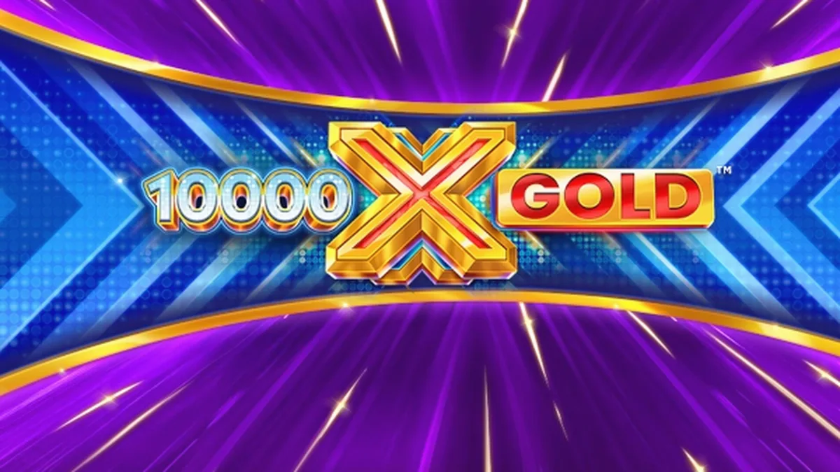 10,000 X Gold স্লট গেমের একটি দৃশ্য যেখানে সোনালী থিম এবং রিলগুলো দেখা যাচ্ছে